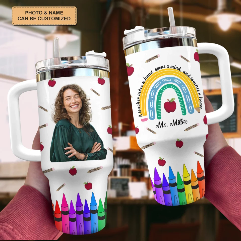 Being A Teacher - Personalized 40oz Tumbler Cup With Straw - Gift For Teacher | Custom Photo HN02 CU5072820TUM - Image 4