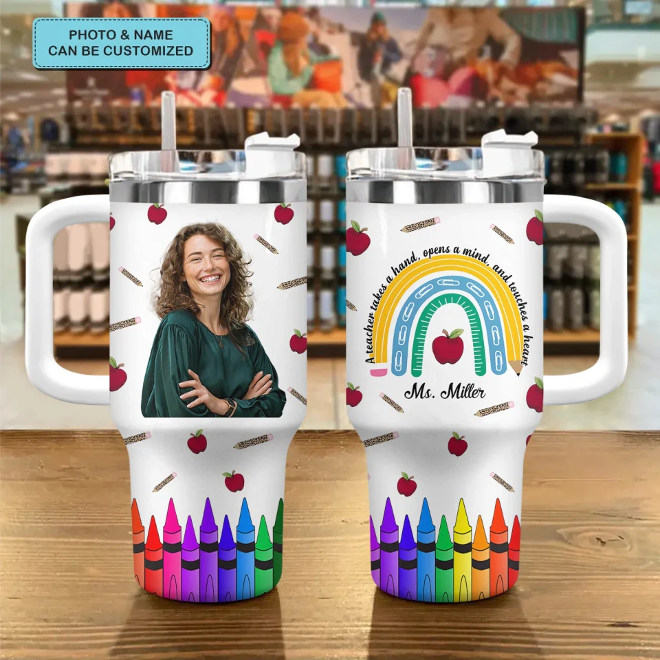 Being A Teacher - Personalized 40oz Tumbler Cup With Straw - Gift For Teacher | Custom Photo HN02 CU5072820TUM - Image 5