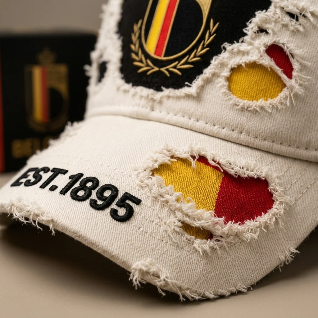 Belgium National Football Team Distressed - Classic Cap - Gifts For Football Lovers, Sports Fans - Image 2