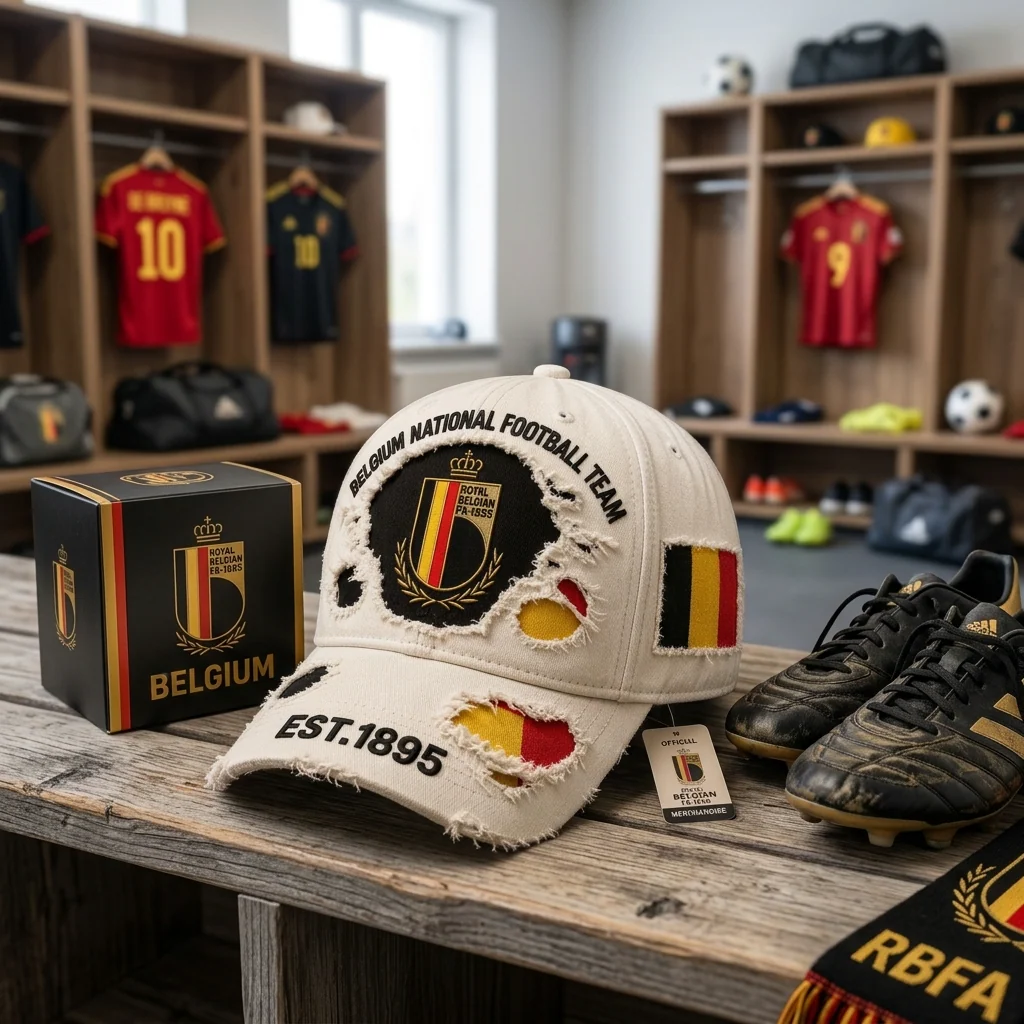 Belgium National Football Team Distressed - Classic Cap - Gifts For Football Lovers, Sports Fans - Image 4