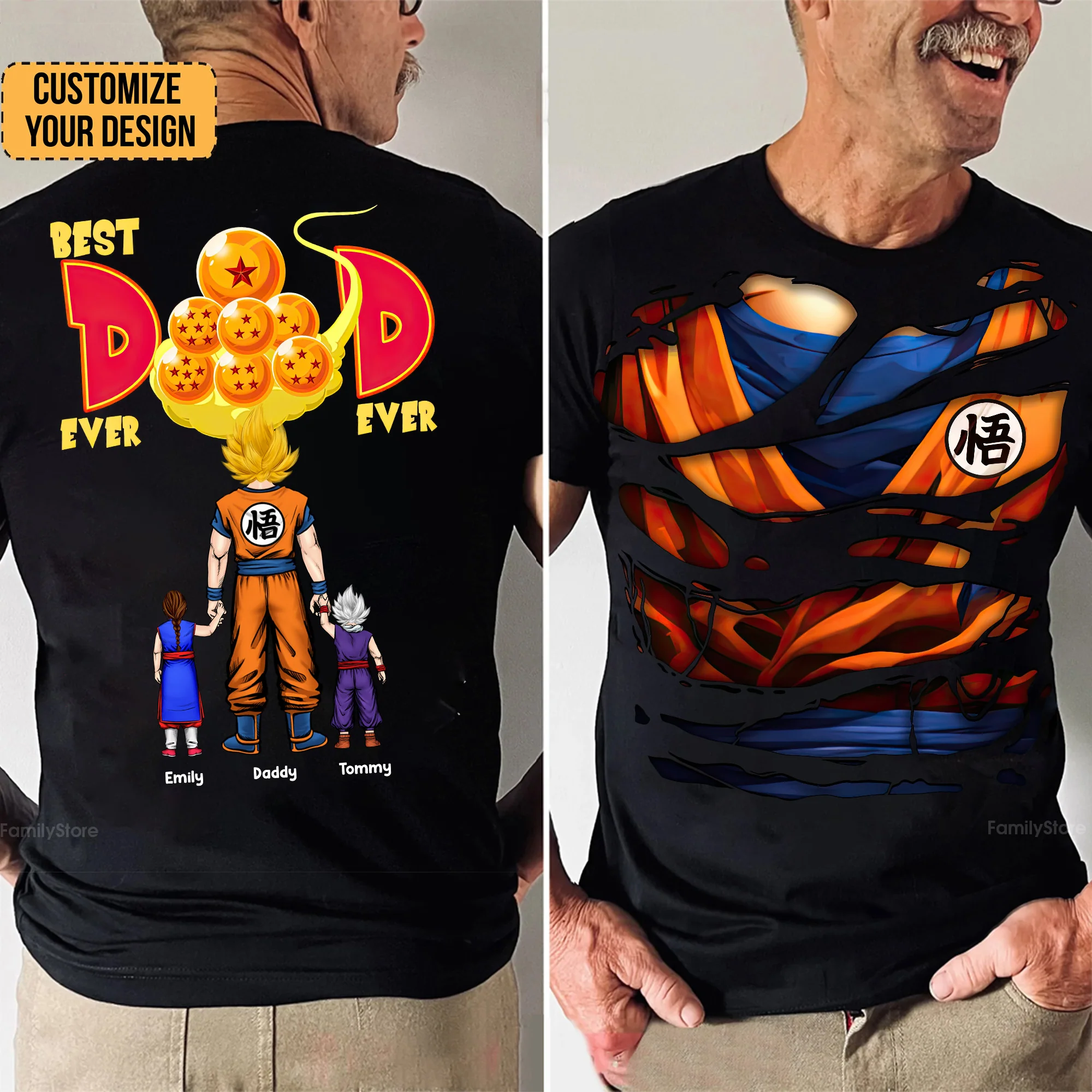 Best Dad Ever DrBa - Personalized Shirt - Gift for Dad | CL03 NH96 - Image 2