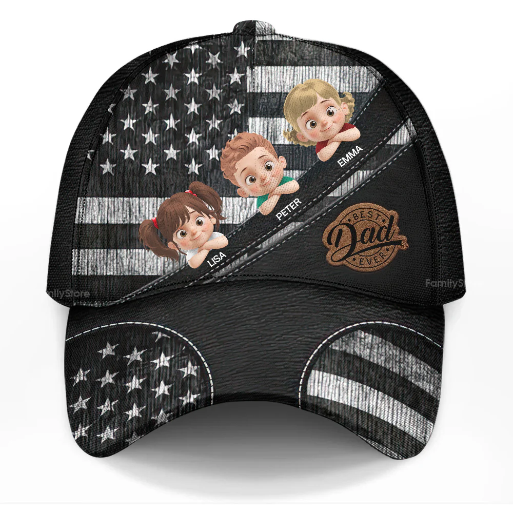 Best Dad Ever Flag American - Personalized Classic Cap - Gift for Dad, Husband, Grandpa | GR26 CU5061303 - Image 5