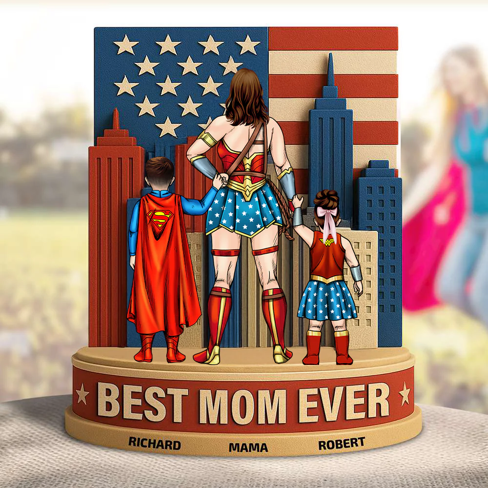 Best Dad Ever - Personalized Acrylic Plaque - Gift For Dad, MRVL Fan | CL02.V2 HH01 - Image 2