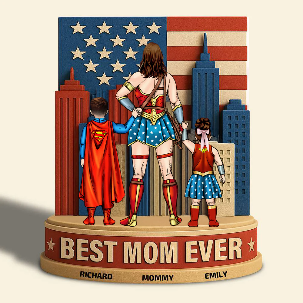 Best Dad Ever - Personalized Acrylic Plaque - Gift For Dad, MRVL Fan | CL02.V2 HH01 - Image 3