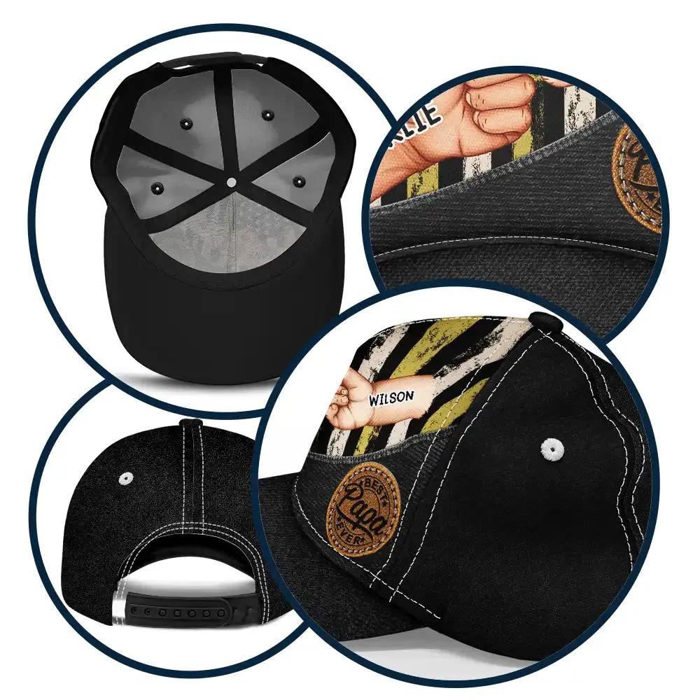 Best Dad Grandpa Ever Fist Bump - Personalized Classic Cap | GR6 - Image 3