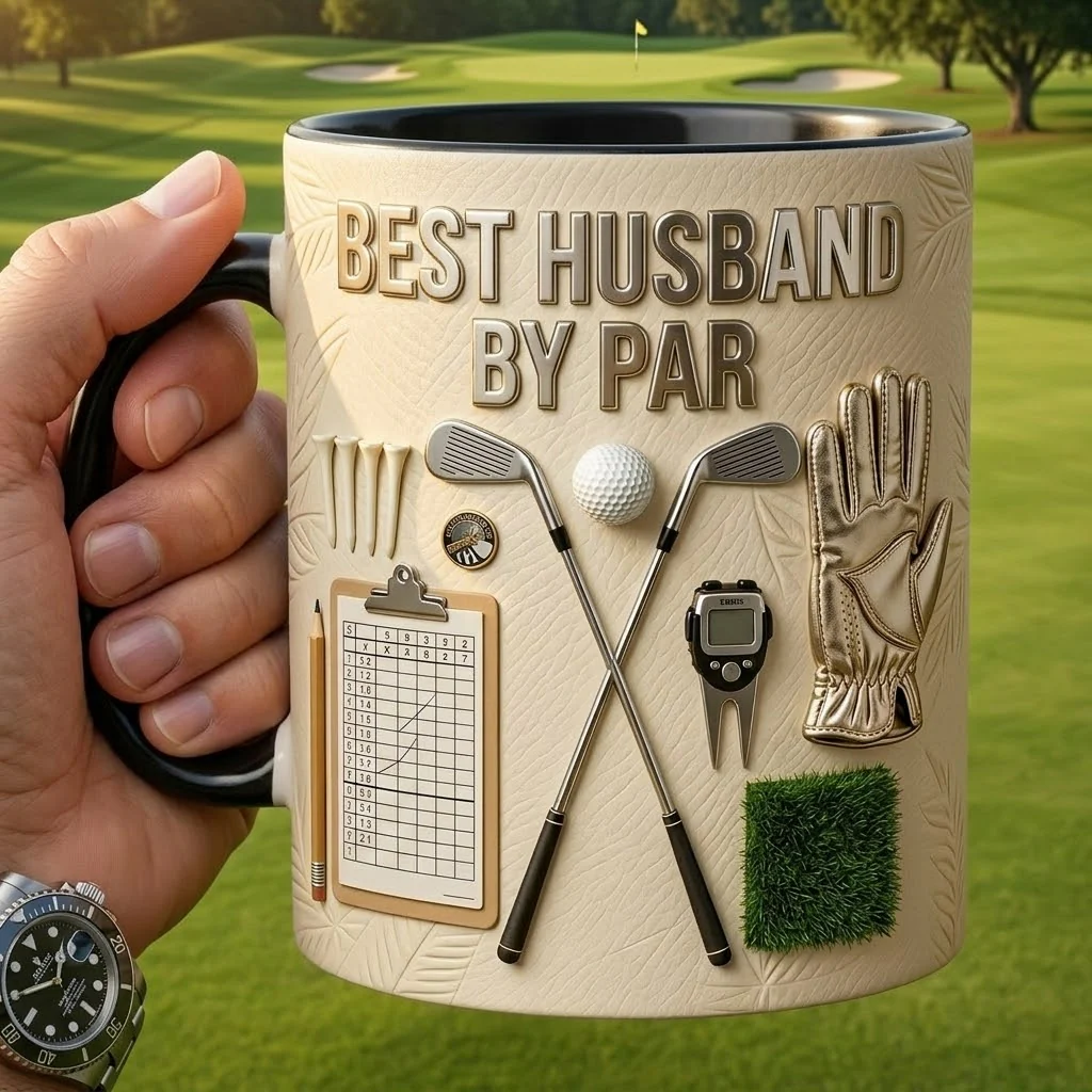 Best Dad Grandpa Husband Boyfriend By Par - Personalized Golf Tumbler - Gift For Dad, Grandpa, Golf Lovers - Image 2