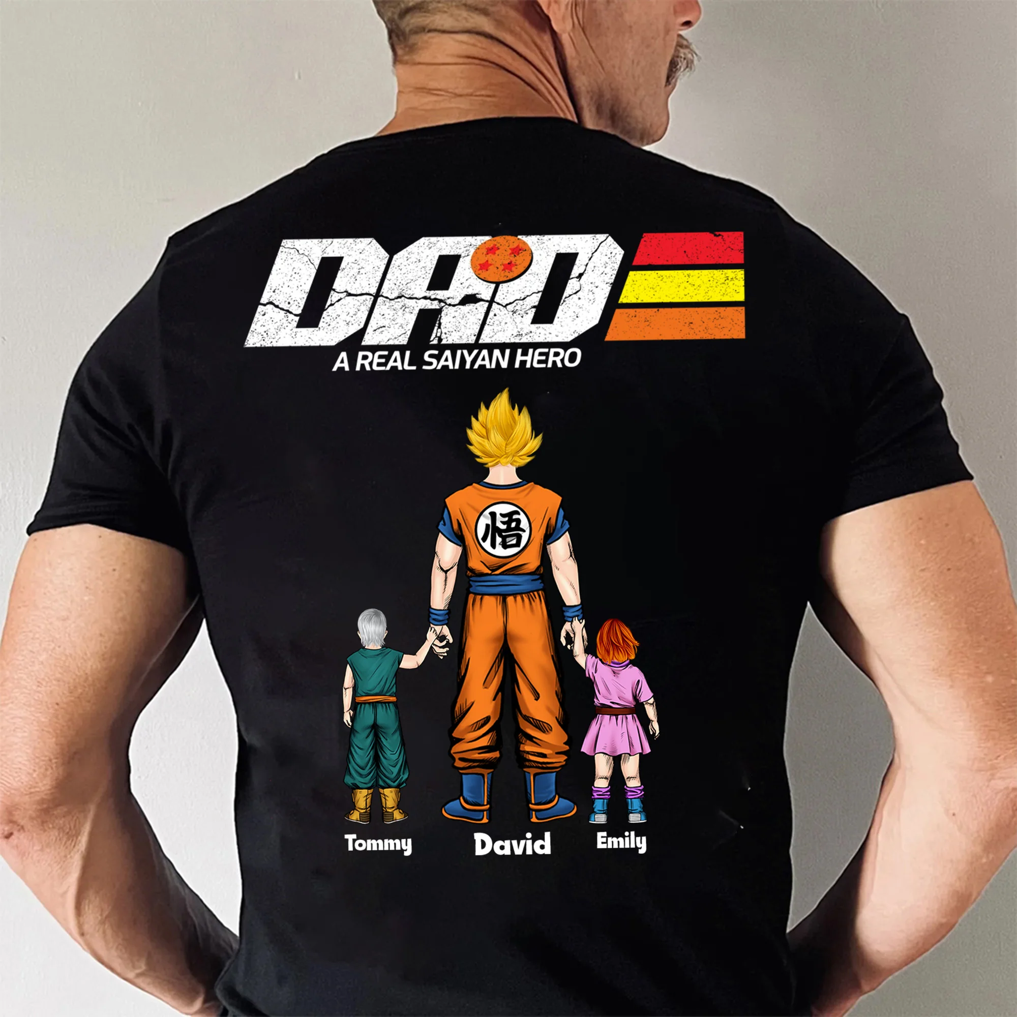 Best Dad Is Right Here DrBa Goku San - Gift For Father's Day - Personalized Shirt 2 Side - Image 3