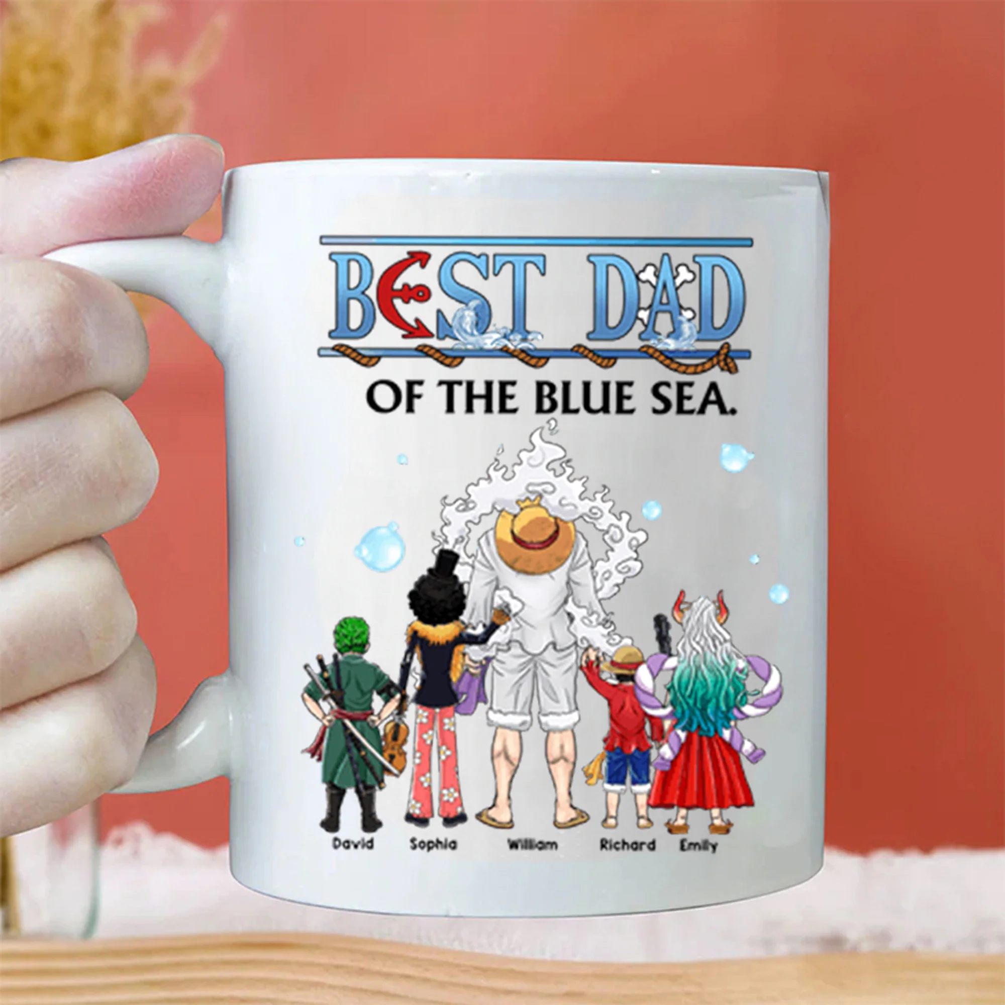 OnPi Pirate Adventure Best Dad Of The Blue Sea - Gift For Dad - Personalized Ceramic Mug - CL11 NA94 - Image 2