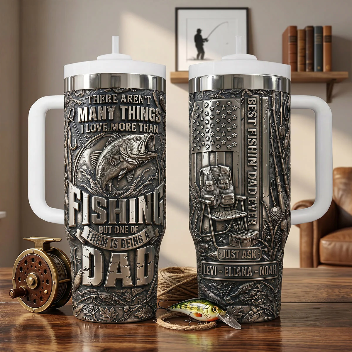 Best Fishing Dad Ever - Personalized Tumbler - Gift For Dad - Image 3