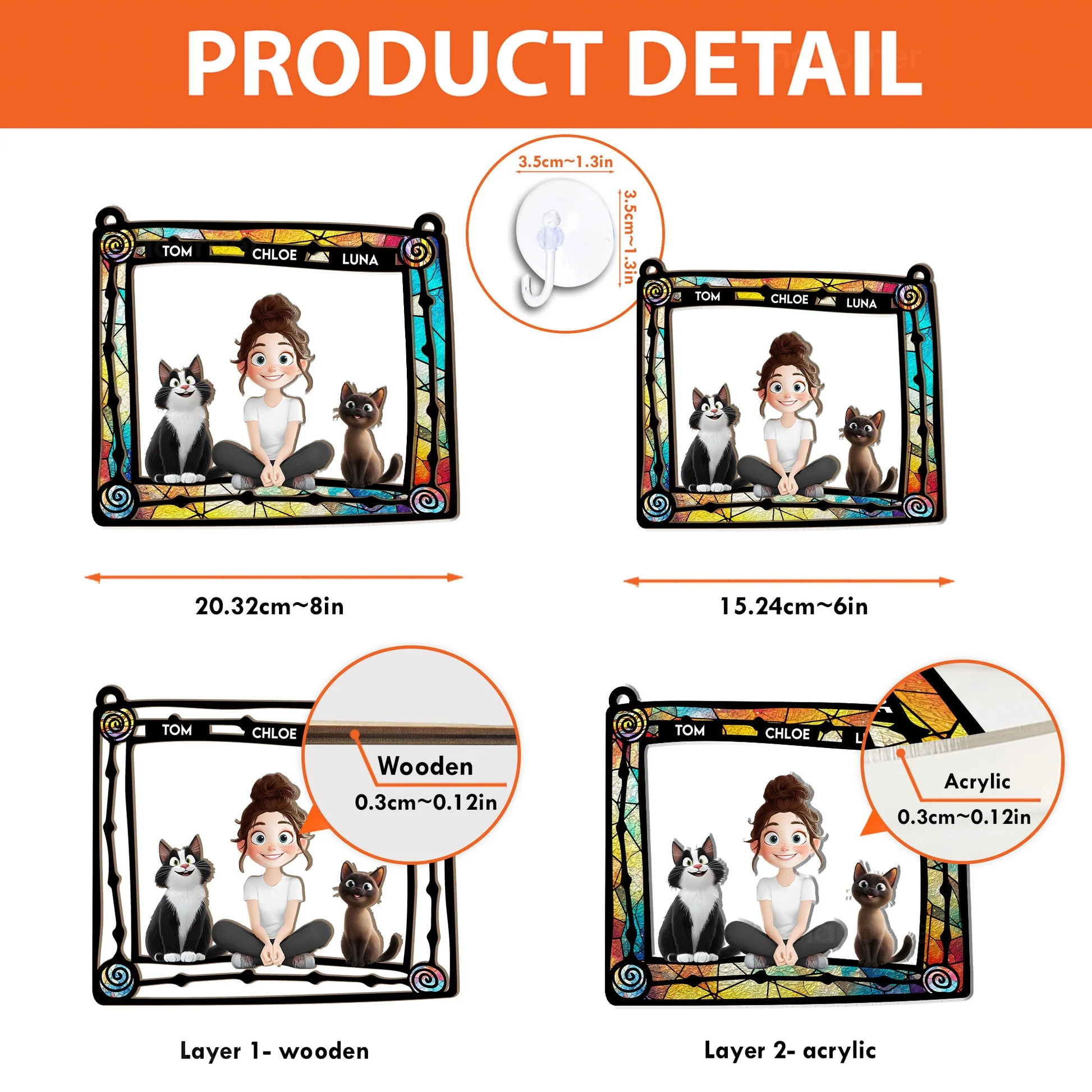 Best Fur Mom Ever Cartoon Pet - Personalized Window Hanging Suncatcher Ornament - Gift for Pet Owners, Pet Lovers, Dog Mom, Cat Mom | CLP15 NH96 - Image 4