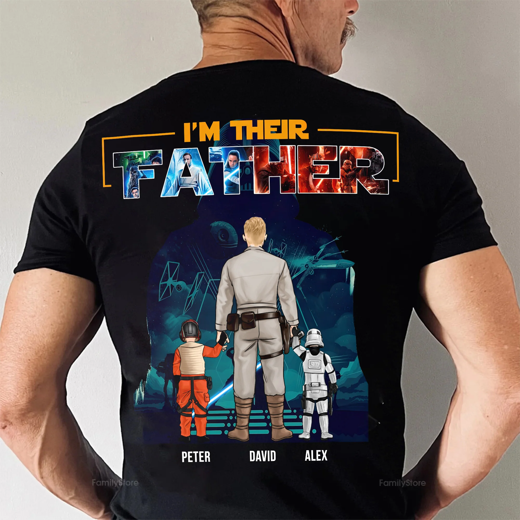 Best Galaxy Dad Ever - Personalized Shirt - Gift for Dad - Image 6