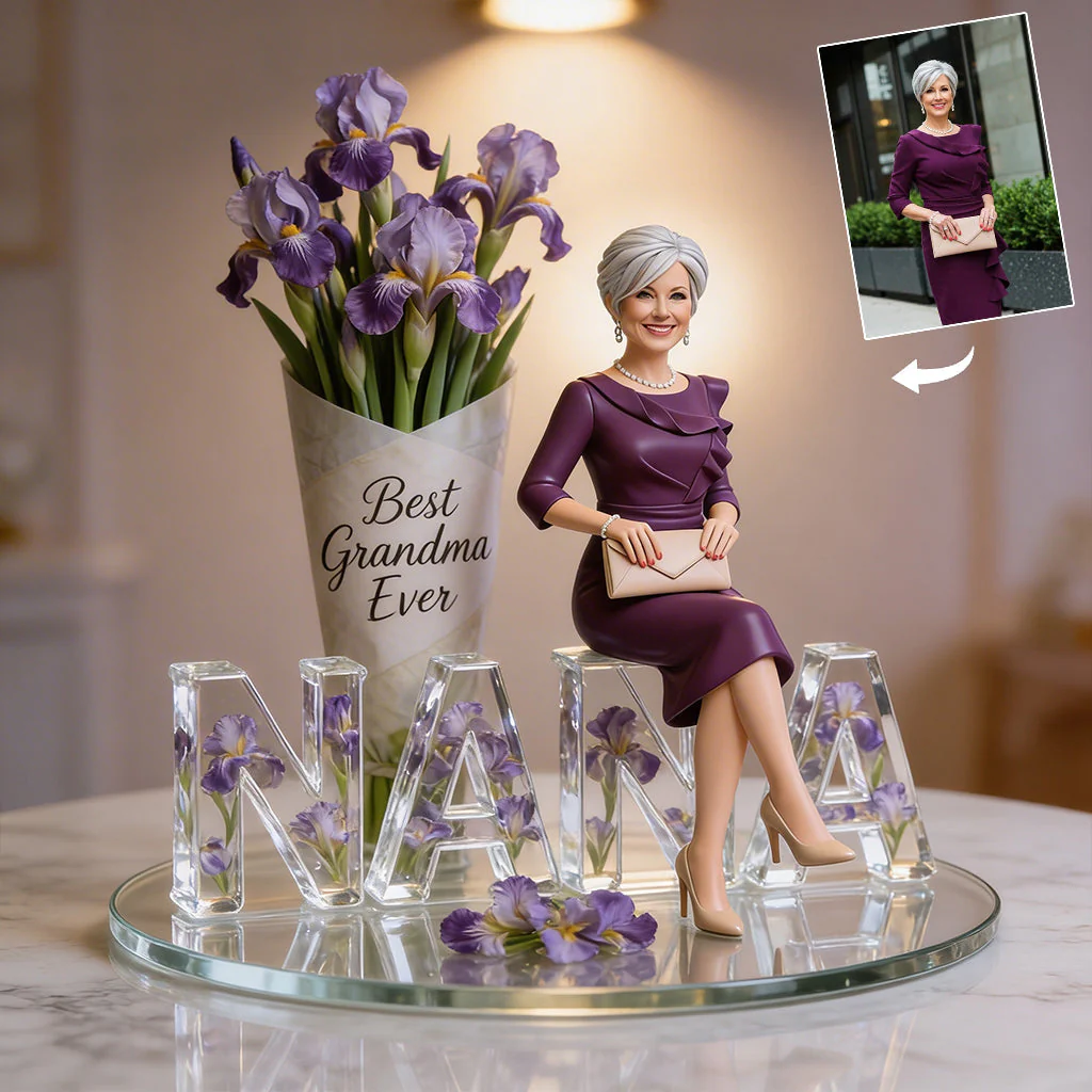 Best Grandma Ever - Personalized Mother Custom Shaped Acrylic Plaque - Gift For Mom
