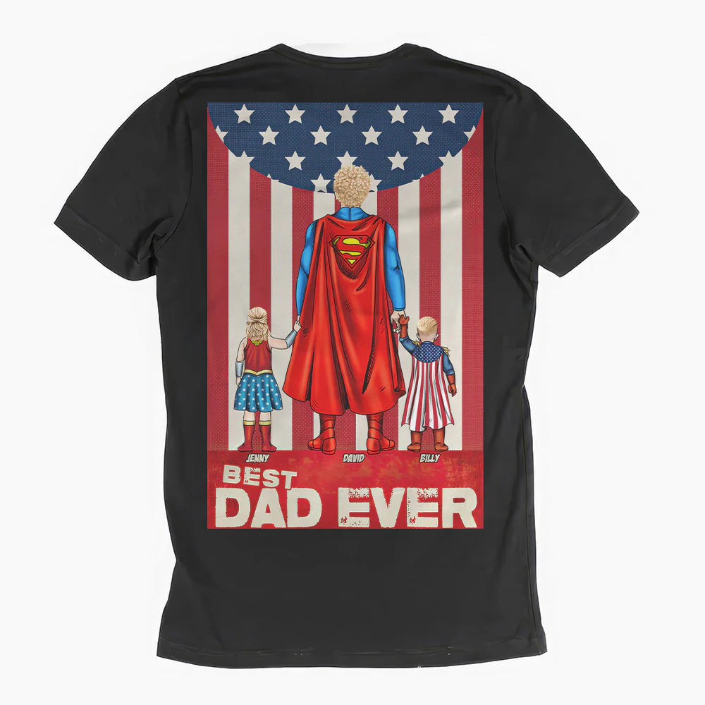 Best Hero Dad Ever - Personalized Shirt - Gift for Dad, Grandpa, Husband | CL02 NH96