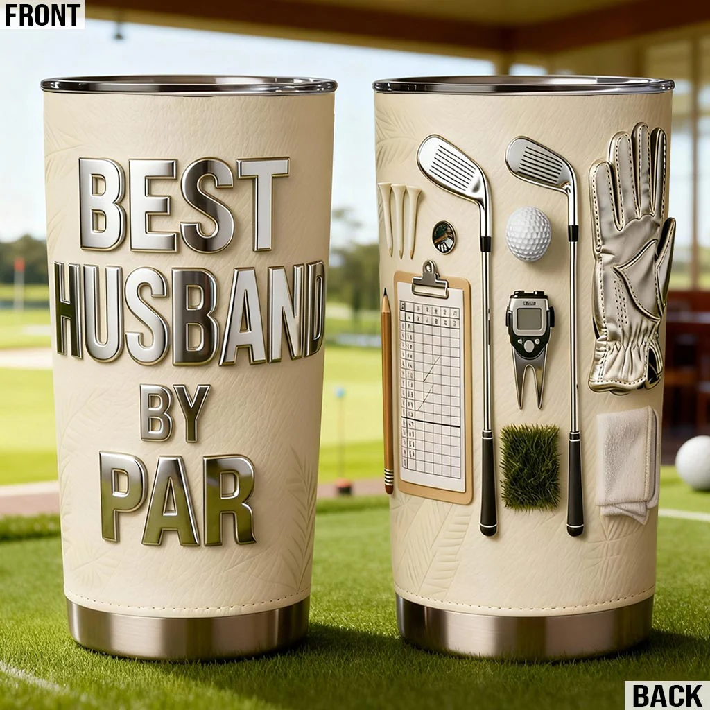 Best Dad Grandpa Husband Boyfriend By Par - Personalized Accent Mug - Gift For Dad, Grandpa, Golf Lovers