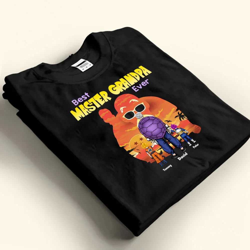 DrBa Best Master Grandpa Ever - Gift For Dad, Husband, Father's Day - Personalized TShirt - Image 3