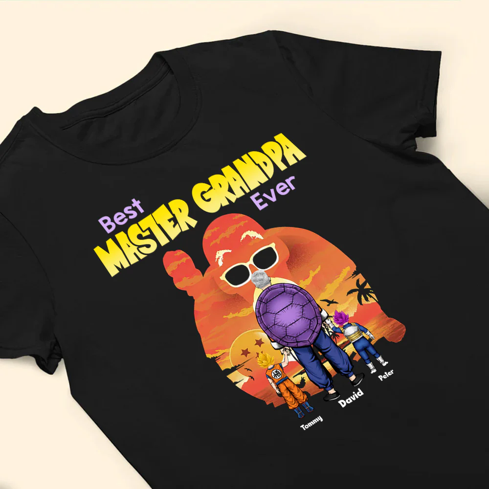 DrBa Best Master Grandpa Ever - Gift For Dad, Husband, Father's Day - Personalized TShirt - Image 4