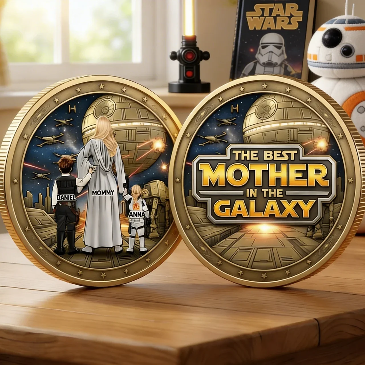 Best Mom Ever In The Galaxy - Personalized Commemorative Coin - Gift For Mom