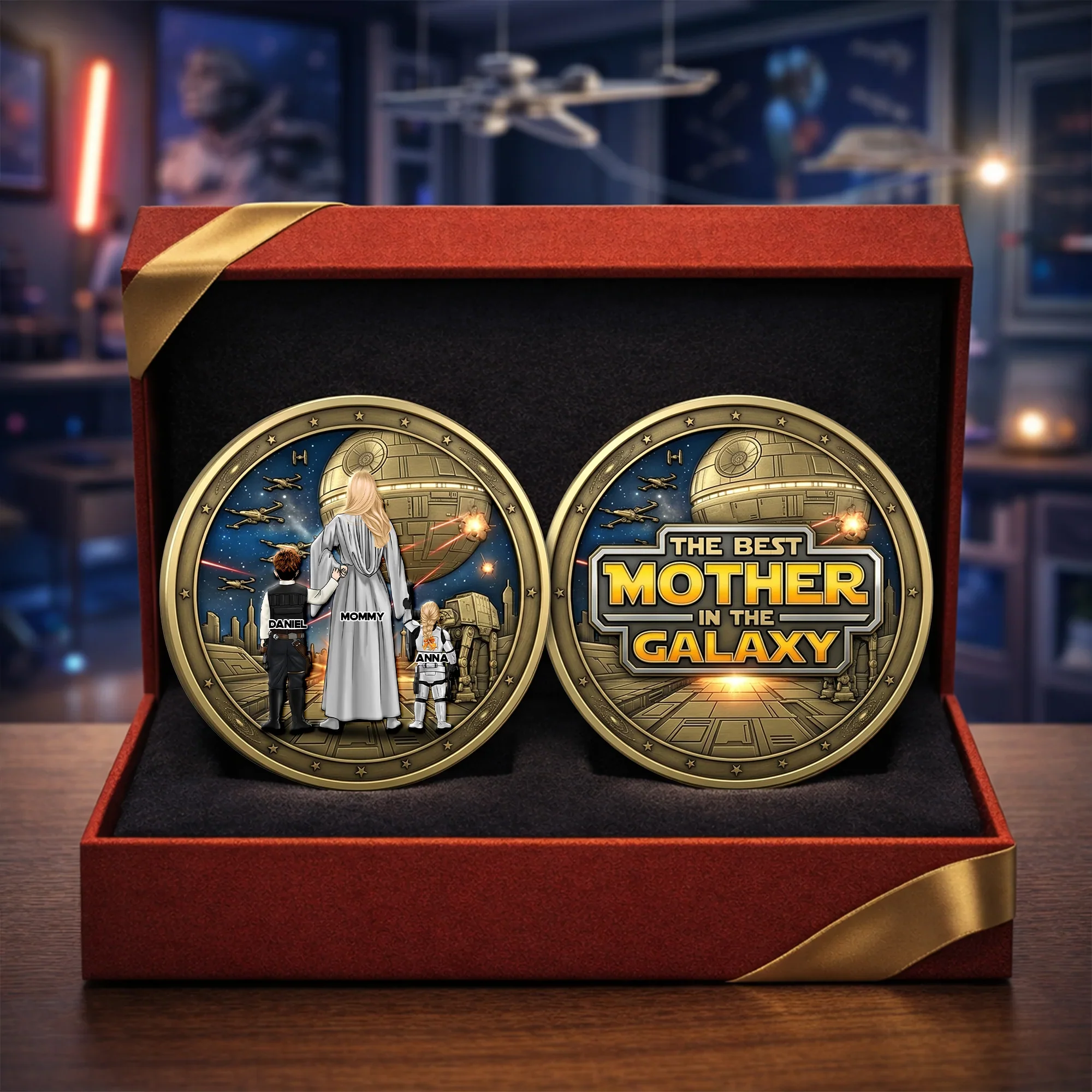 Best Mom Ever In The Galaxy - Personalized Commemorative Coin - Gift For Mom - Image 3
