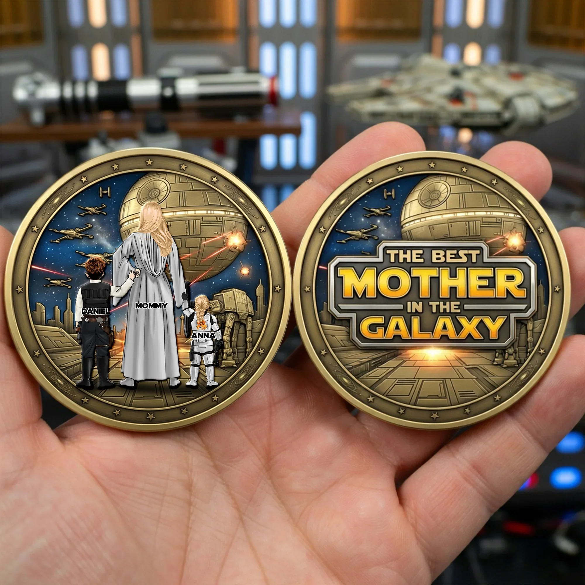 Best Mom Ever In The Galaxy - Personalized Commemorative Coin - Gift For Mom - Image 4