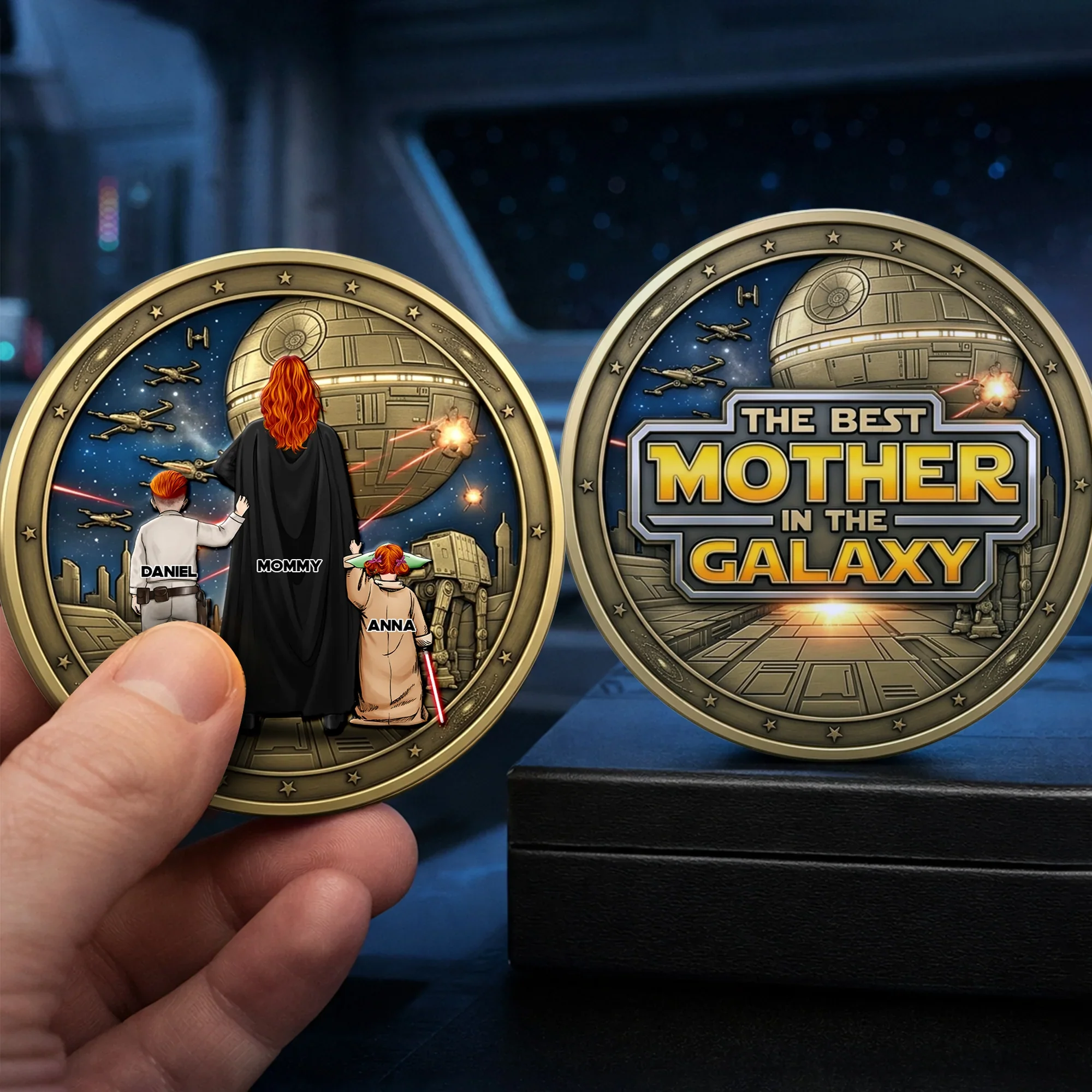 Best Mom Ever In The Galaxy - Personalized Commemorative Coin - Gift For Mom - Image 5