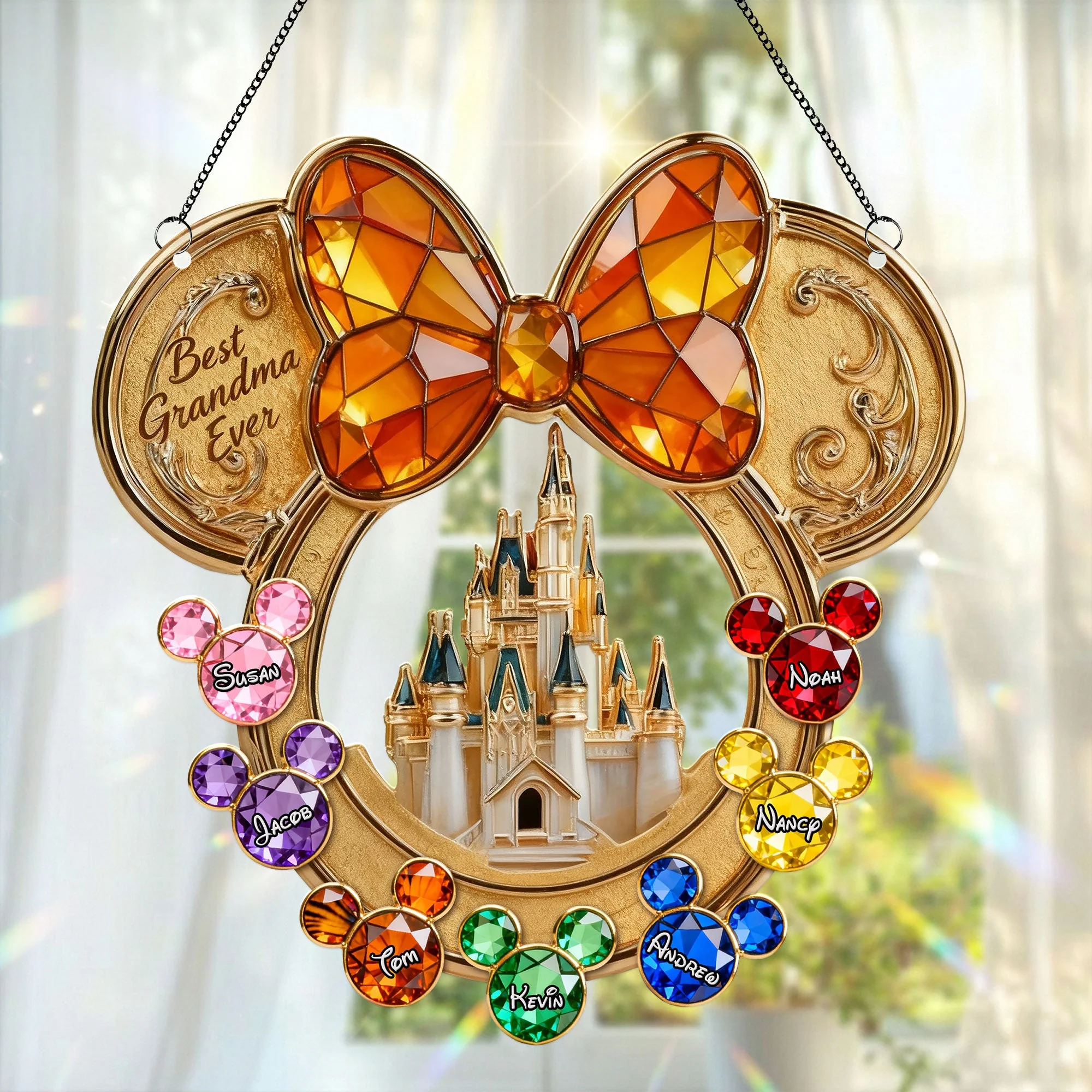 Best Mom Ever - Personalized Window Hanging Suncatcher - Gift For Mom, Grandma NL122 - Image 2