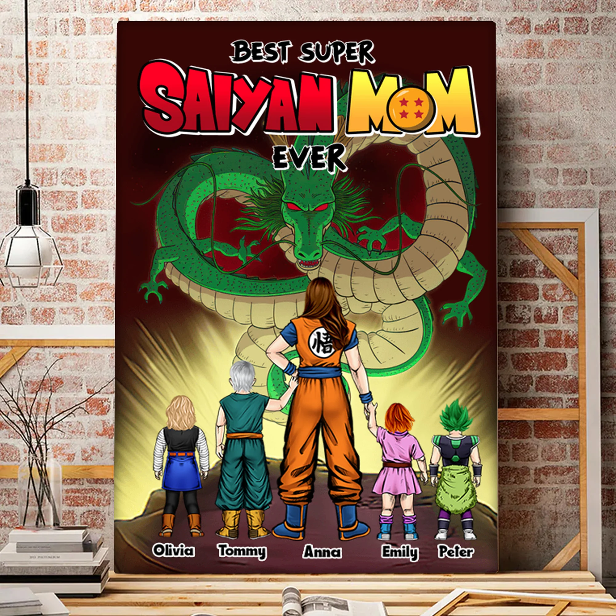 DrBa Best Mom Ever We Love You - Gift For Mom - Personalized Canvas Poster - CL03 NA94