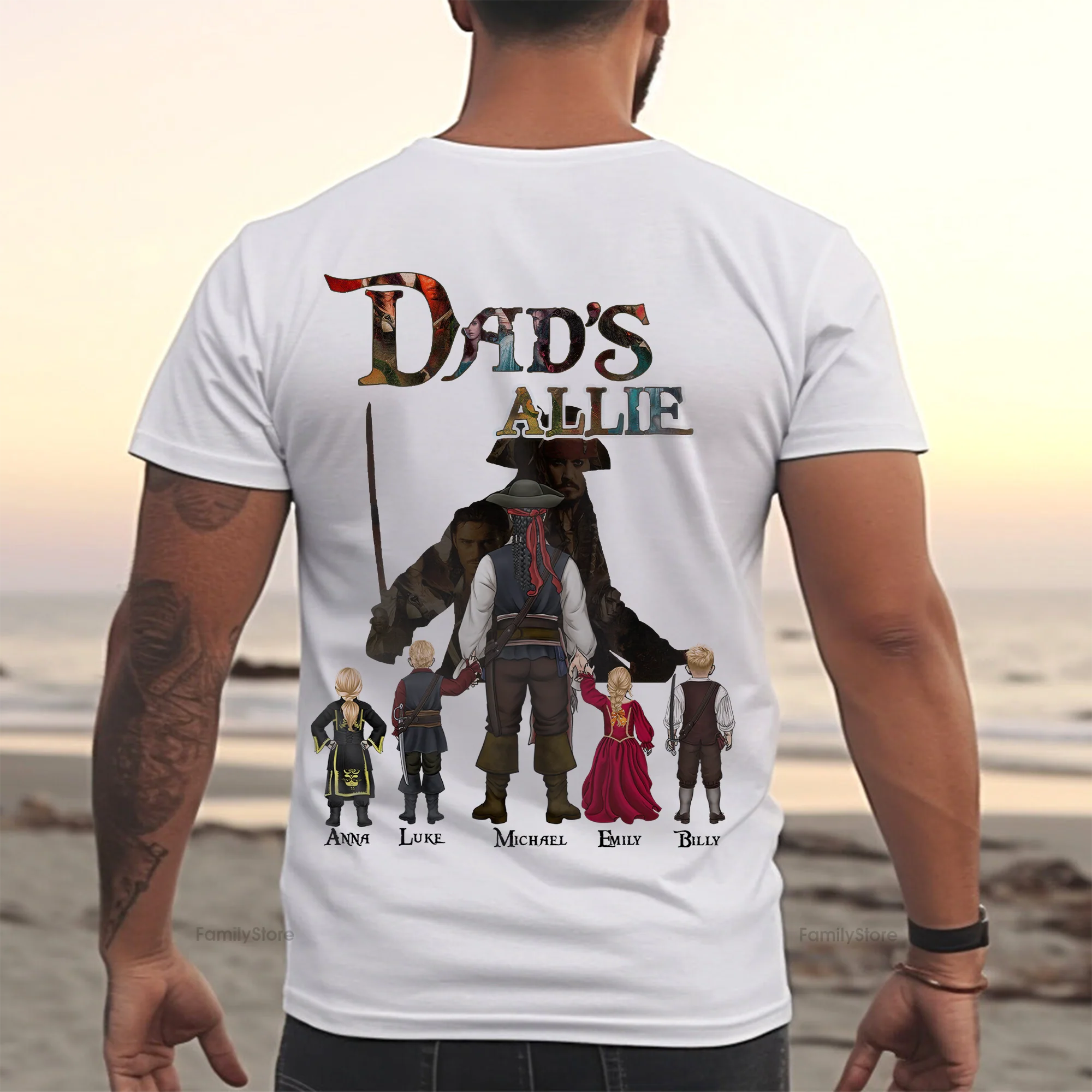 Best Pirate Dad Ever - Personalized Shirt - Gift for Dad - Image 5