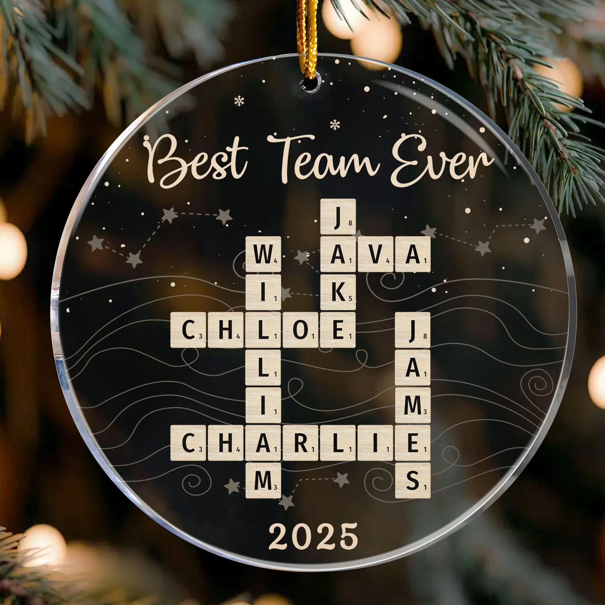 Best Team Ever - Personalized Acrylic Ornament - Christmas Gift For Coworkers NL122