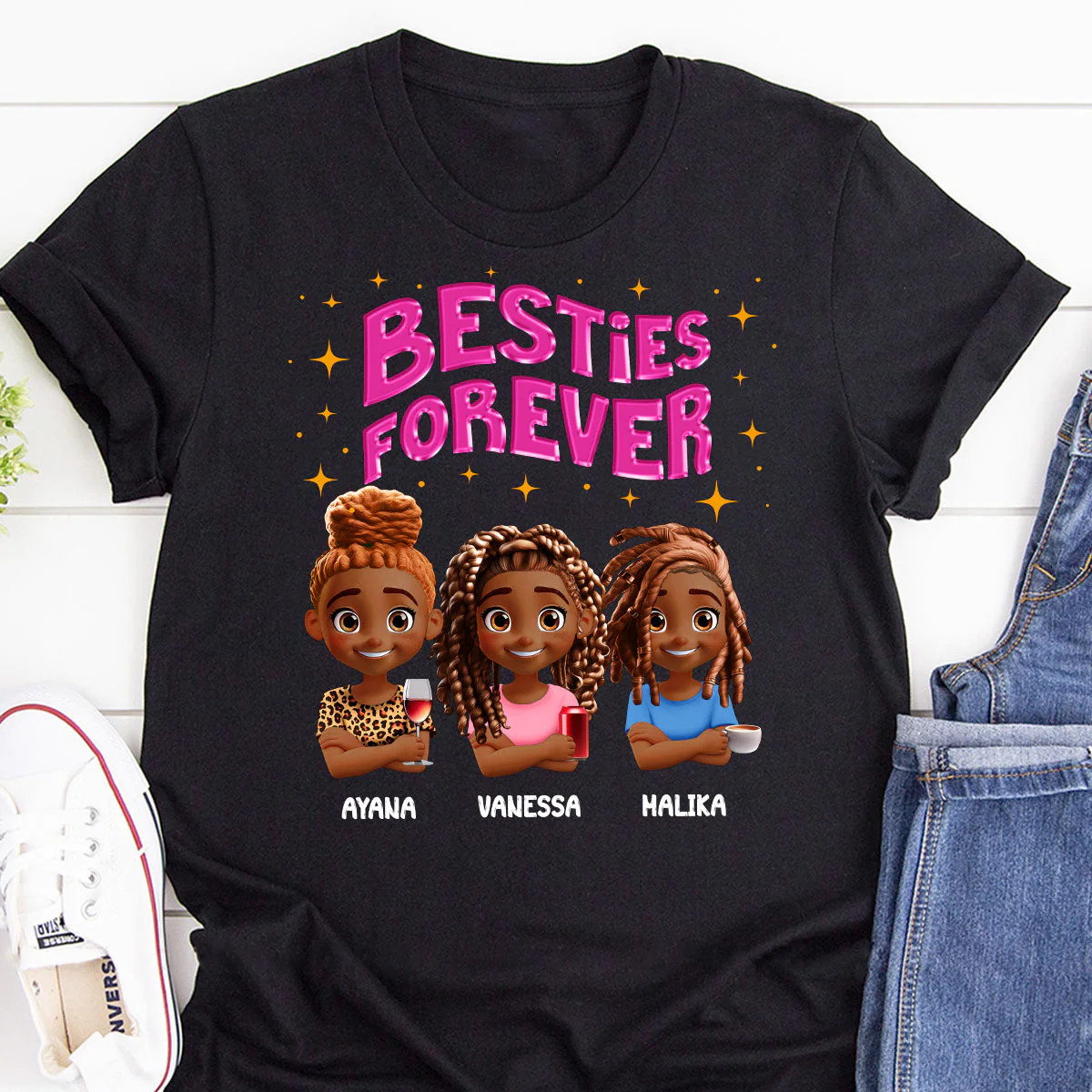 Besties Forever - Personalized TShirt - Gift For Besties, Friends | CLP16 HD95