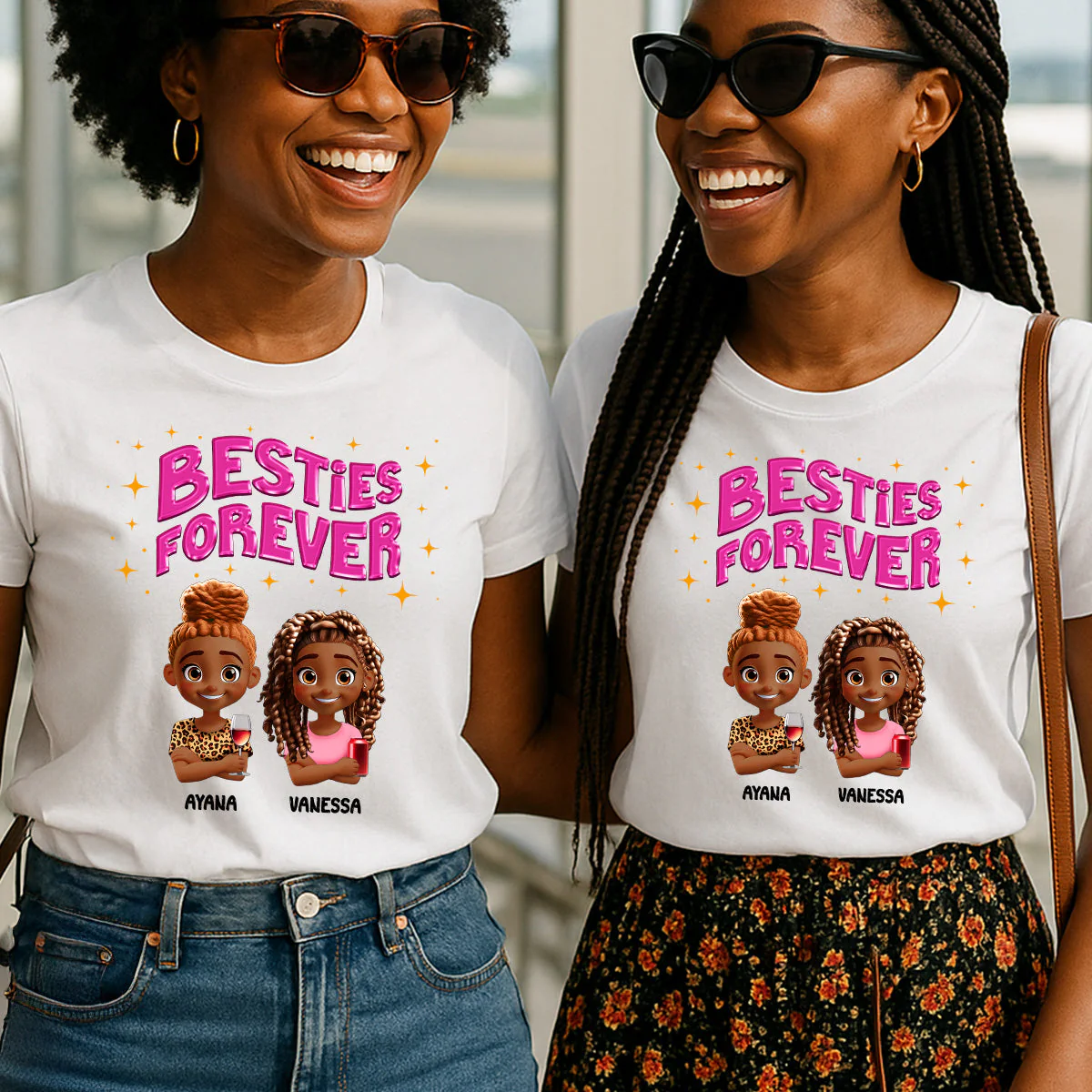Besties Forever - Personalized TShirt - Gift For Besties, Friends | CLP16 HD95 - Image 4