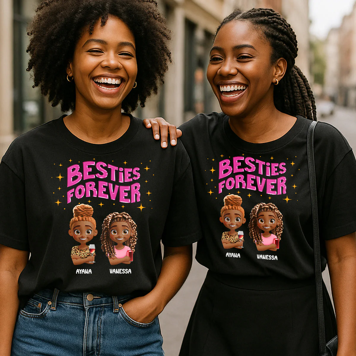 Besties Forever - Personalized TShirt - Gift For Besties, Friends | CLP16 HD95 - Image 5