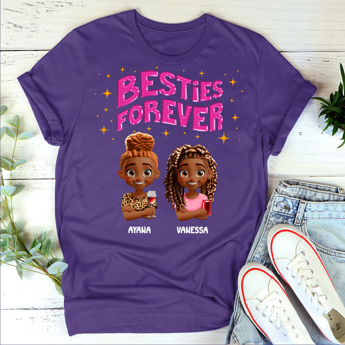 Besties Forever - Personalized TShirt - Gift For Besties, Friends | CLP16 HD95 - Image 6