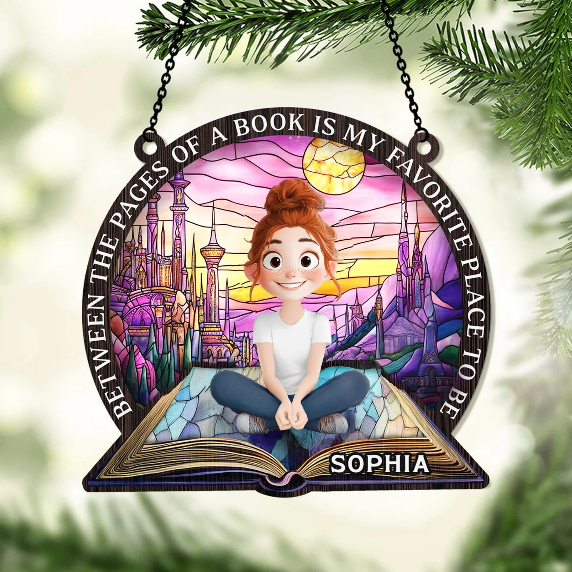 Between The Pages - Personalized Window Hanging Suncatcher | CLP15 - Image 3