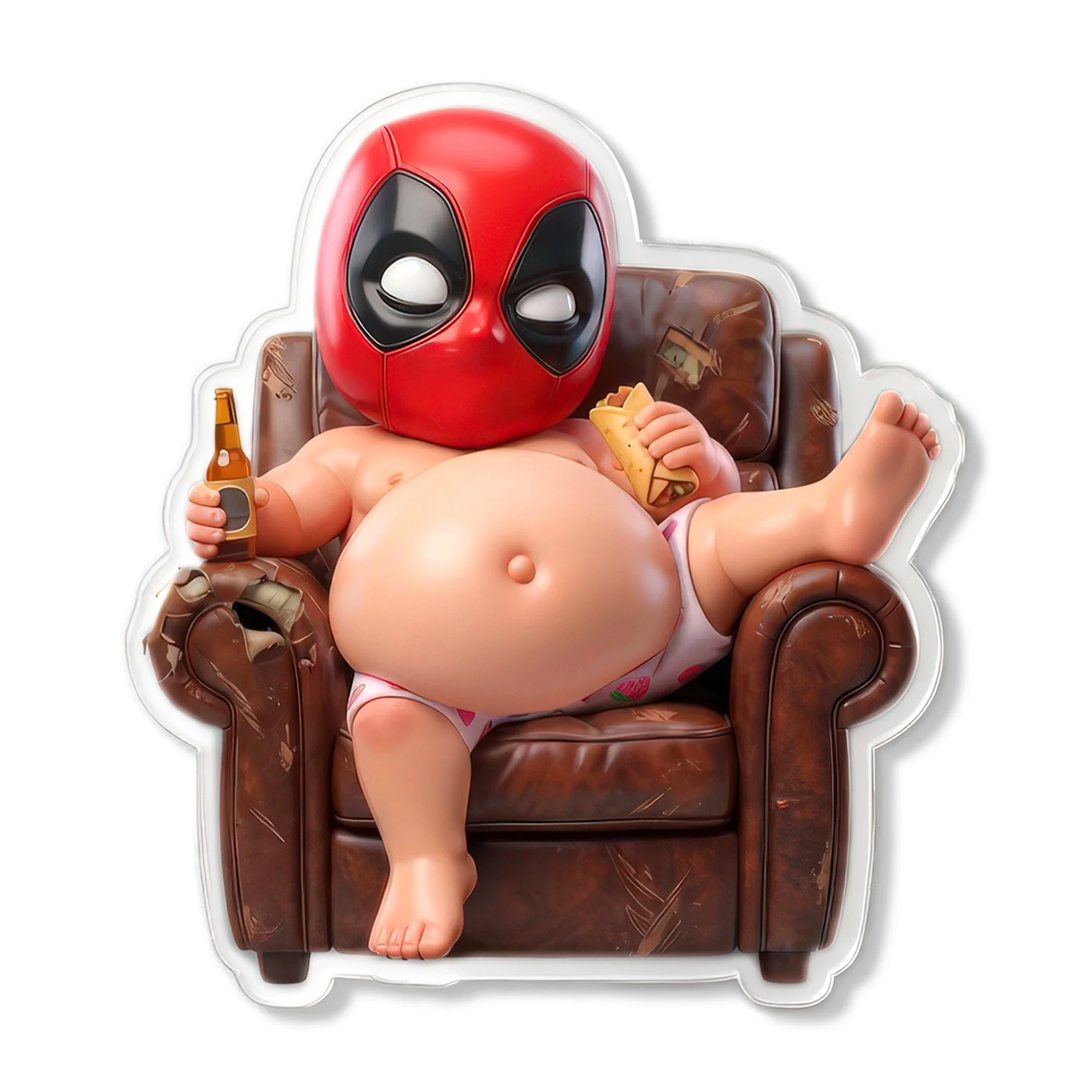 Big Belly Badass - Personalized Squishy Acrylic Fridge Magnet - Funny Gift - MRVL - Image 3