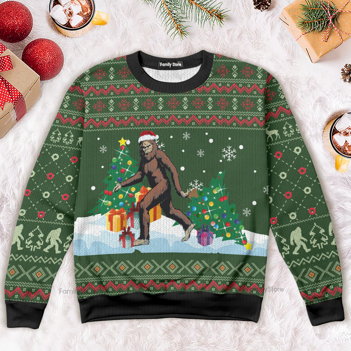 Big Foot Xmas - Funny Ugly Christmas Sweater - Image 5