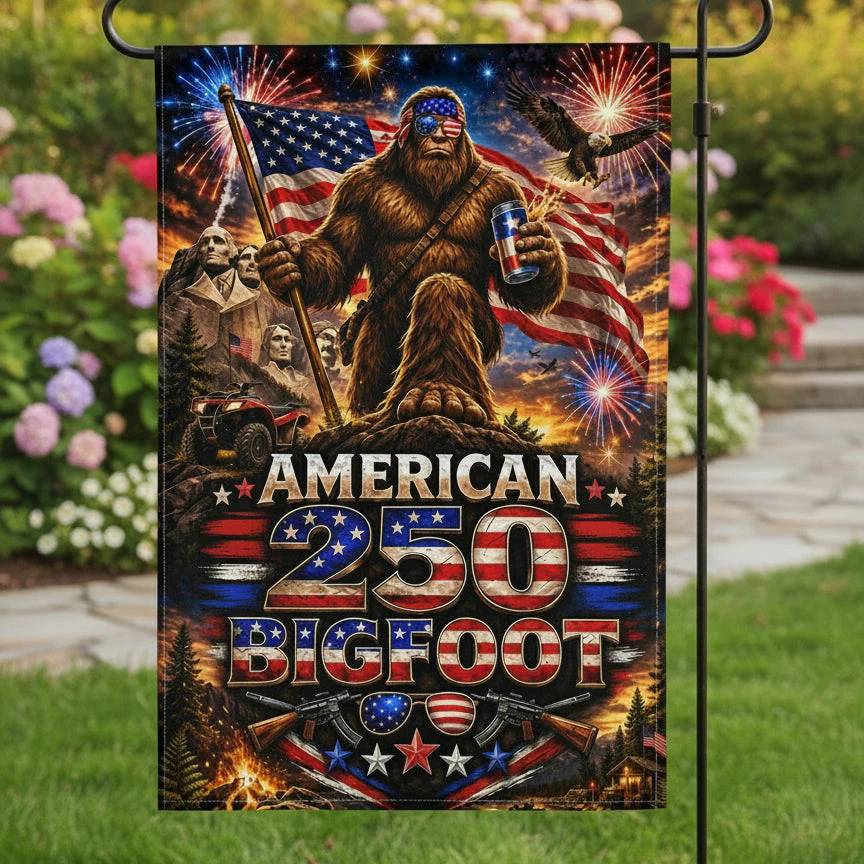 Bigfoot American Flag 250th Anniversary - Patriotic Flag - Gift For Family