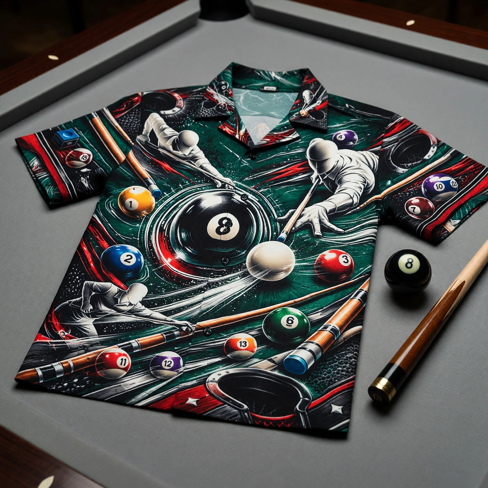 Billiards Pool Player Graphic - Personalized Hawaiian Shirt - Gift For Men, Billiard Lovers - Image 3