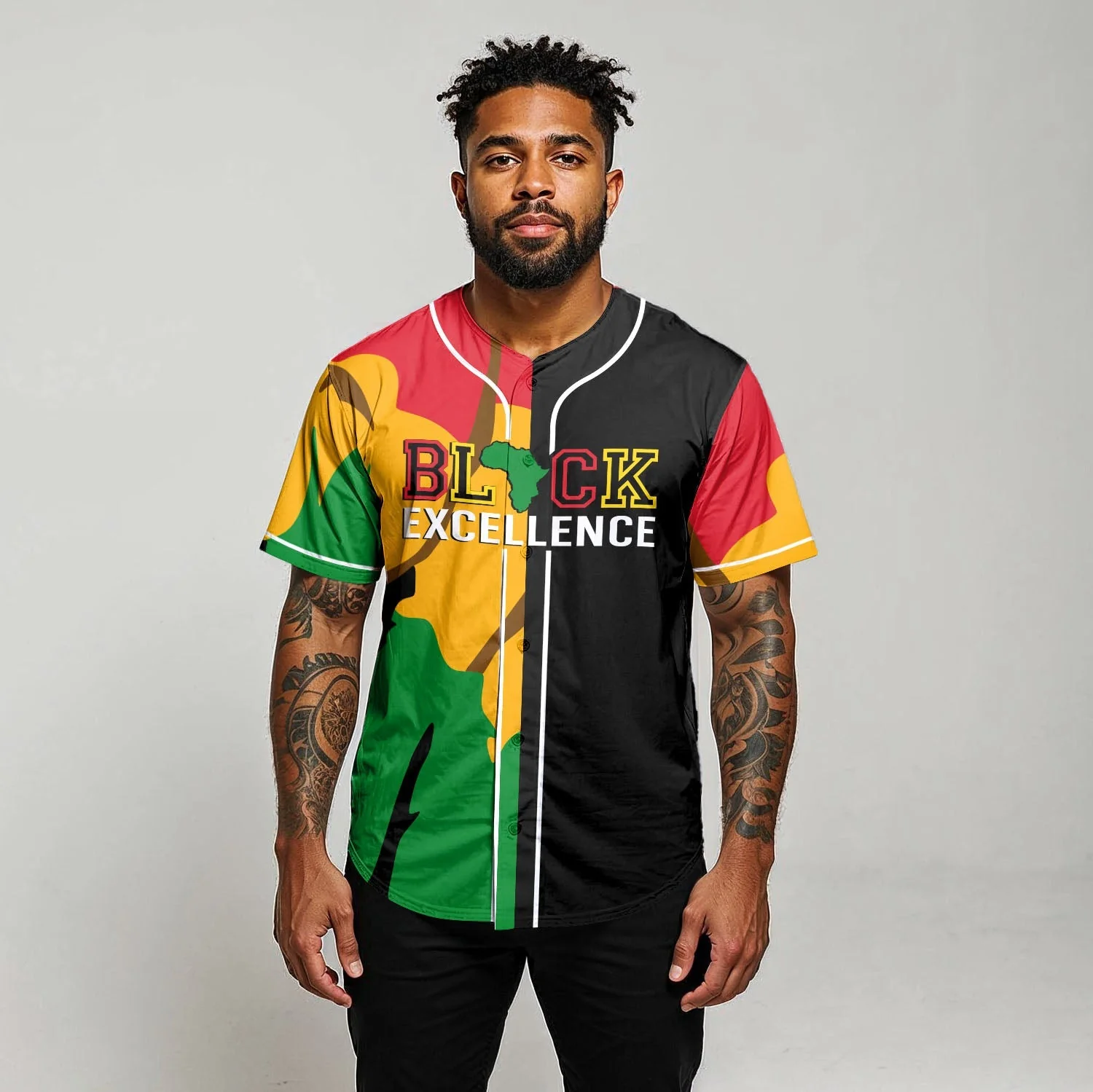 Black Culture - African American Baseball Jersey - Gift for Black Dad, Grandpa, Husband - Image 6