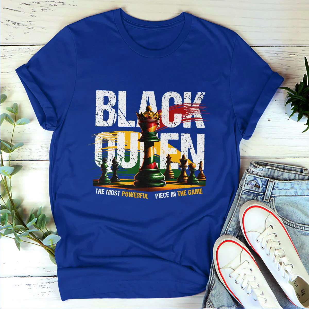 Black King, Black Queen - Custom 2D Unisex Tee Shirt - Gift For Him & Her | HD95 - Image 3