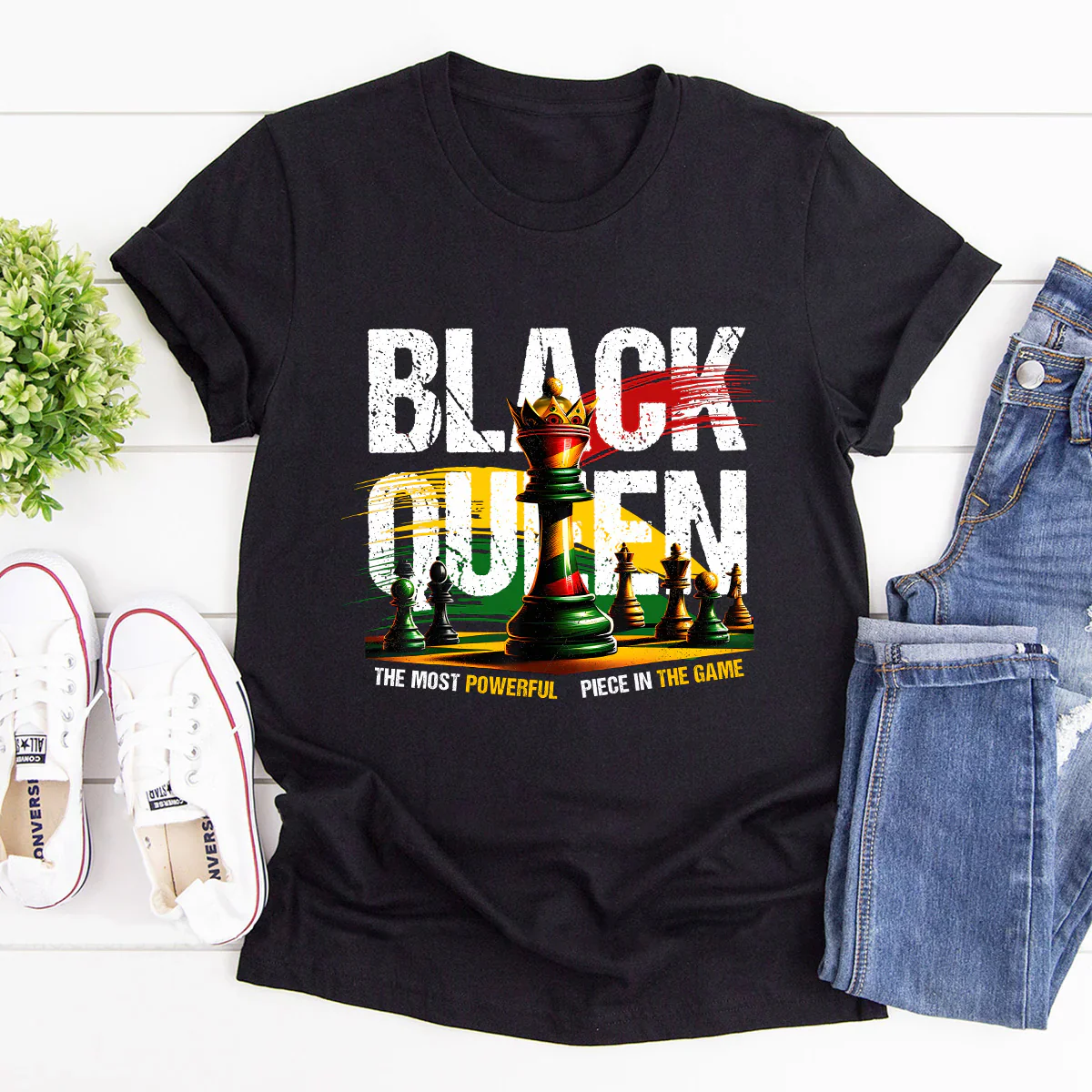 Black King, Black Queen - Custom 2D Unisex Tee Shirt - Gift For Him & Her | HD95 - Image 5