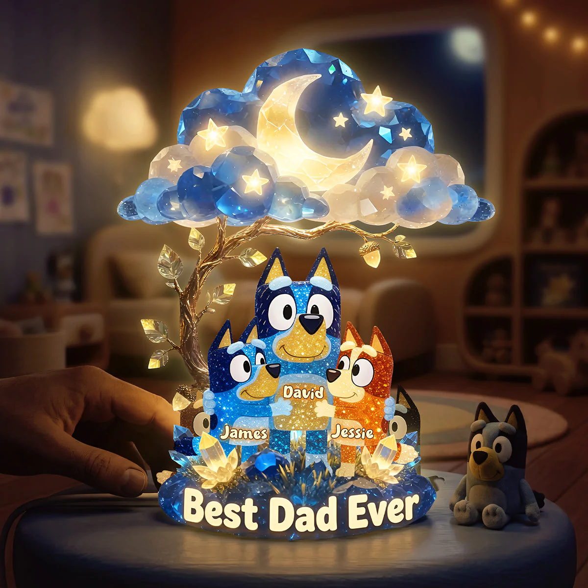 Bldo Best Dad Ever - Personalized Acrylic Light Box - Gift For Dad, Movies Fan - Image 3