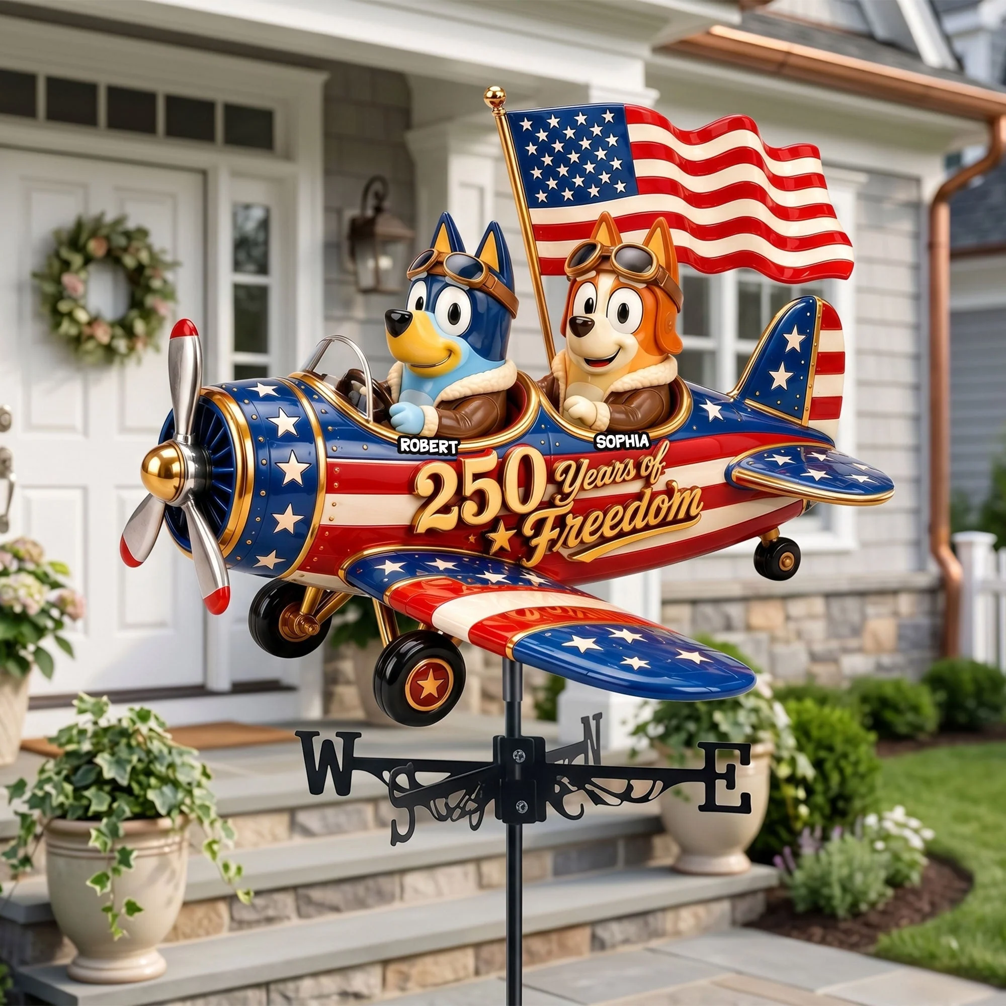 Bldo Family Pride 250th Anniversary - Personalized Weather Vane - Gift For Patriots, Movies Fan - Image 2