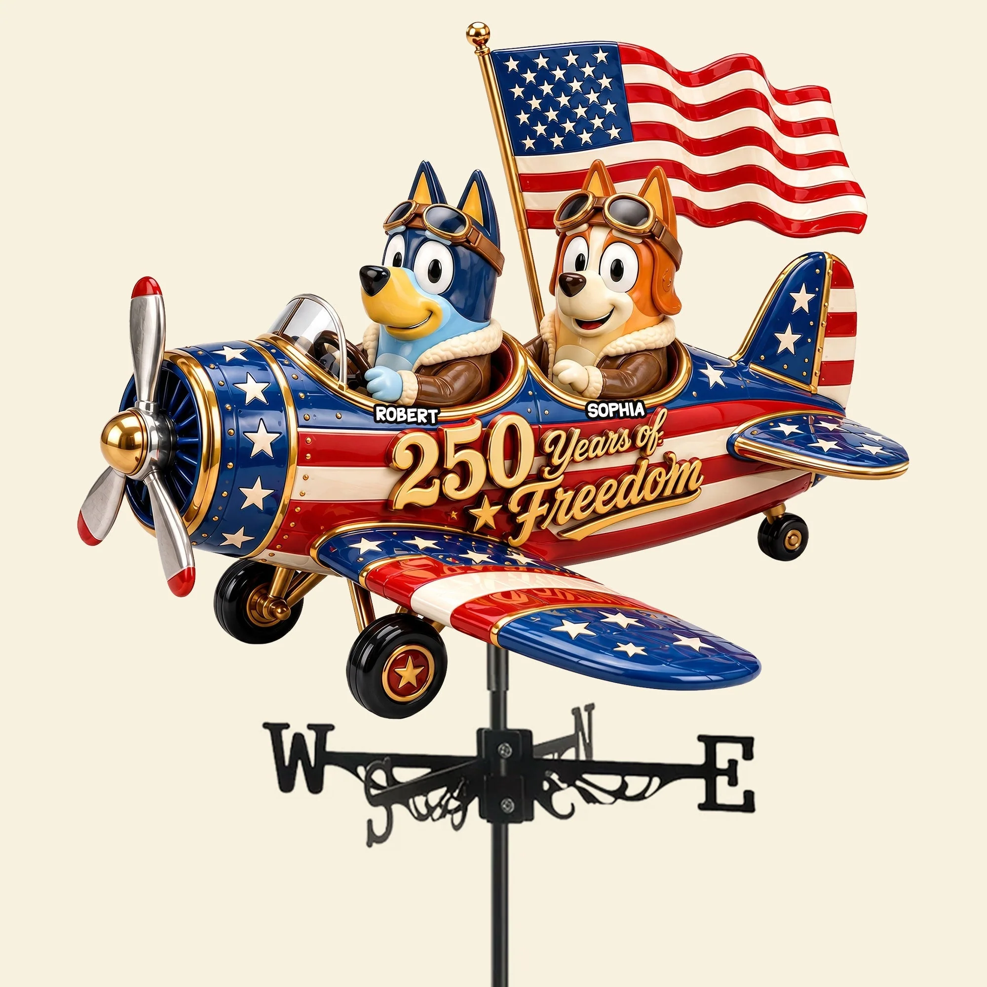 Bldo Family Pride 250th Anniversary - Personalized Weather Vane - Gift For Patriots, Movies Fan - Image 4