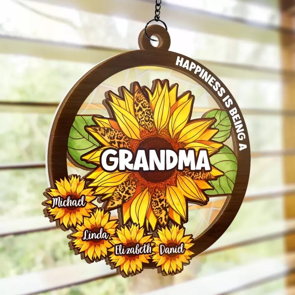 Bless To Be Called Nana - Personalized Window Hanging Window Hanging Suncatcher Ornament - Gift For Mom, Grandma, Mother's Day | NA94 - Image 3