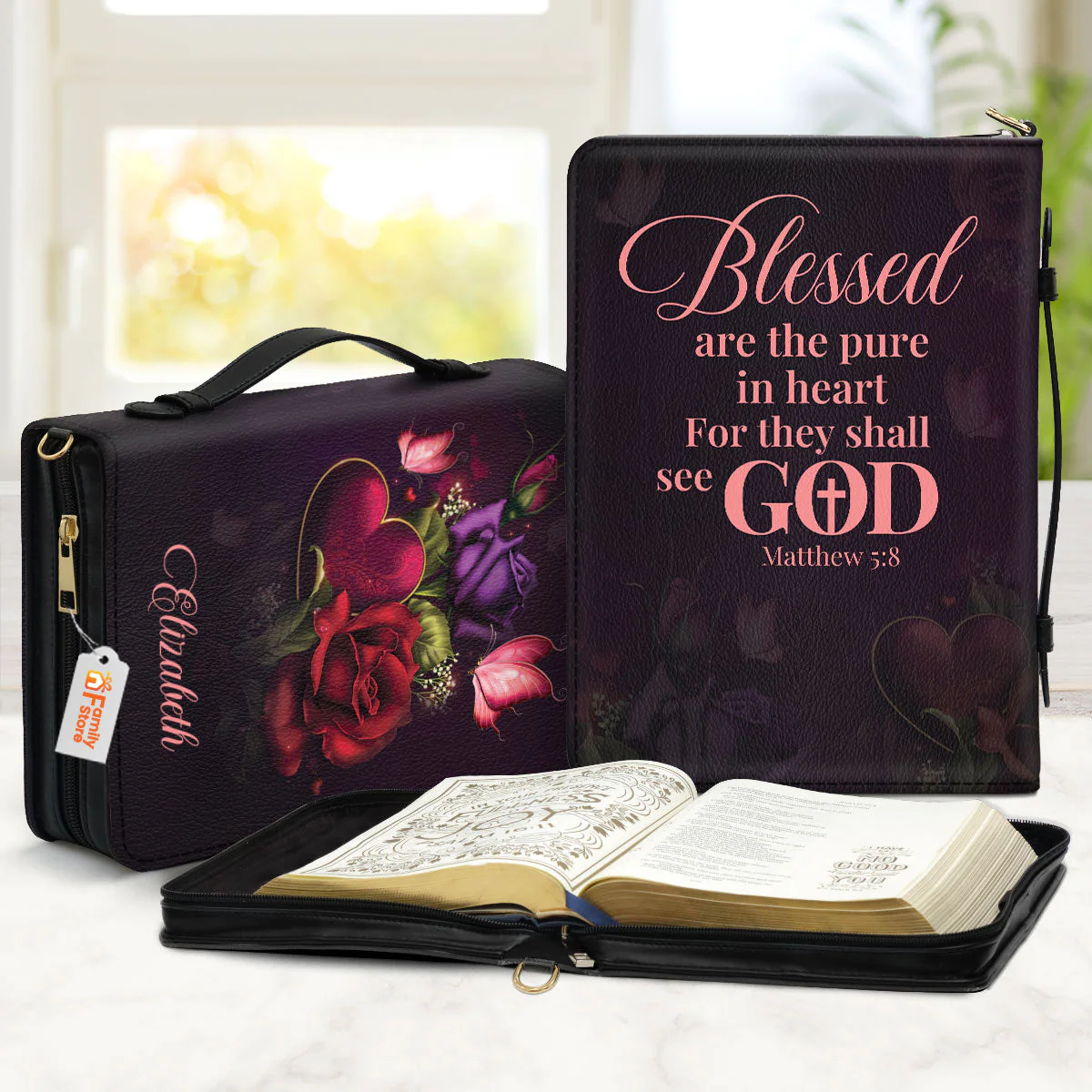Blessed Are The Pure In Heart For They Shall See God - Awesome Personalized Bible Covers - AT4081421 - Image 2