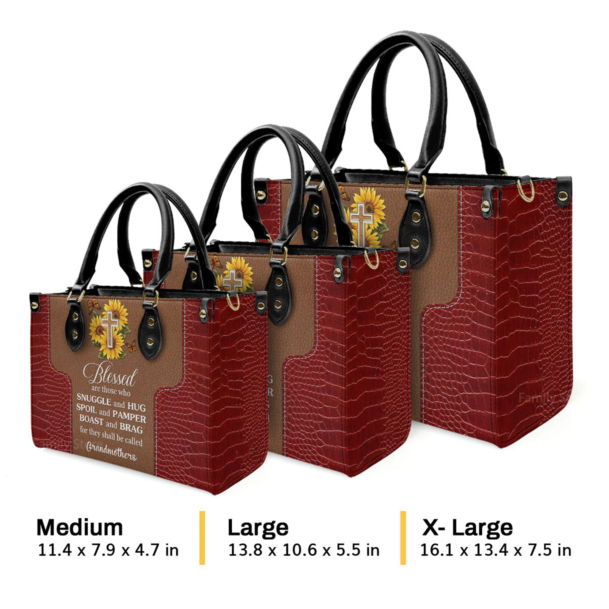 Blessed Are Those Who Spoil And Pamper - Thoughtful Gift For Christians - Personalized Leather Handbag With Handle - AT4081335 - Image 4