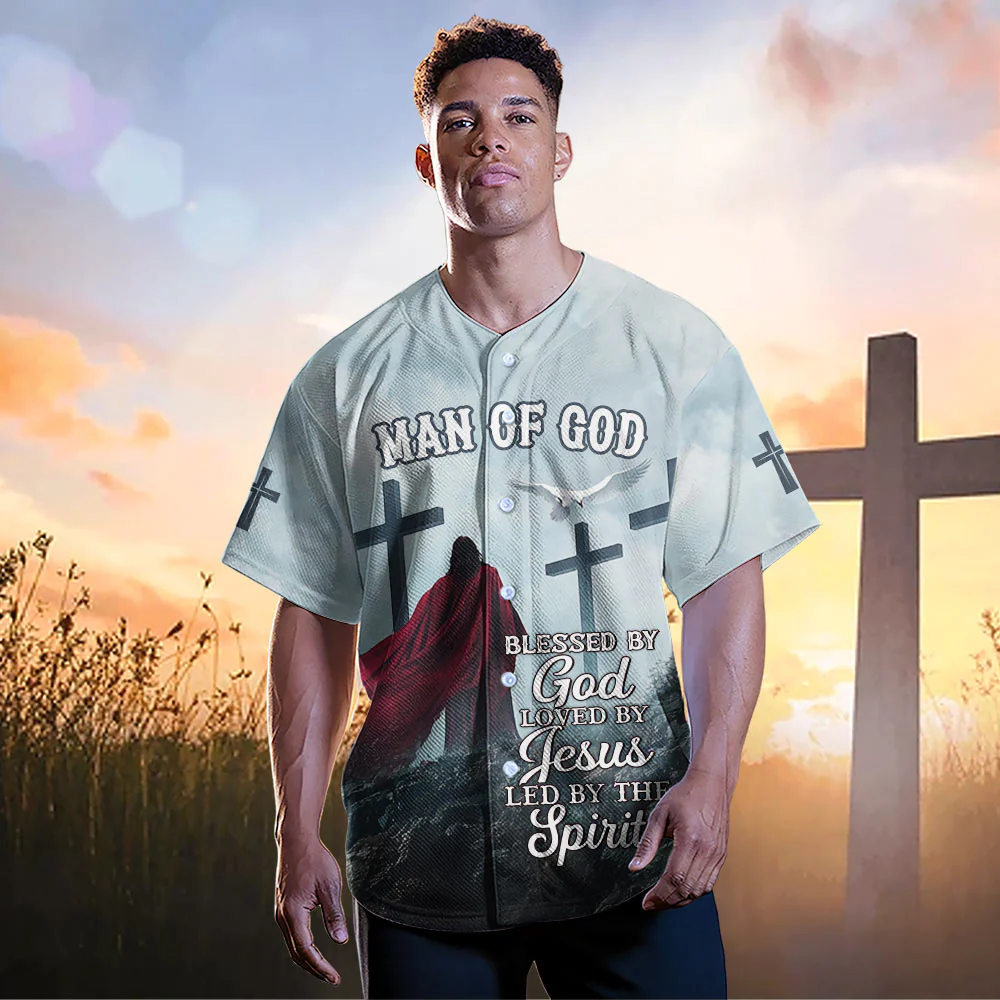 Blessed by GOD Loved by JESUS Led by the SPIRIT Baseball Jersey Bundle - Image 11