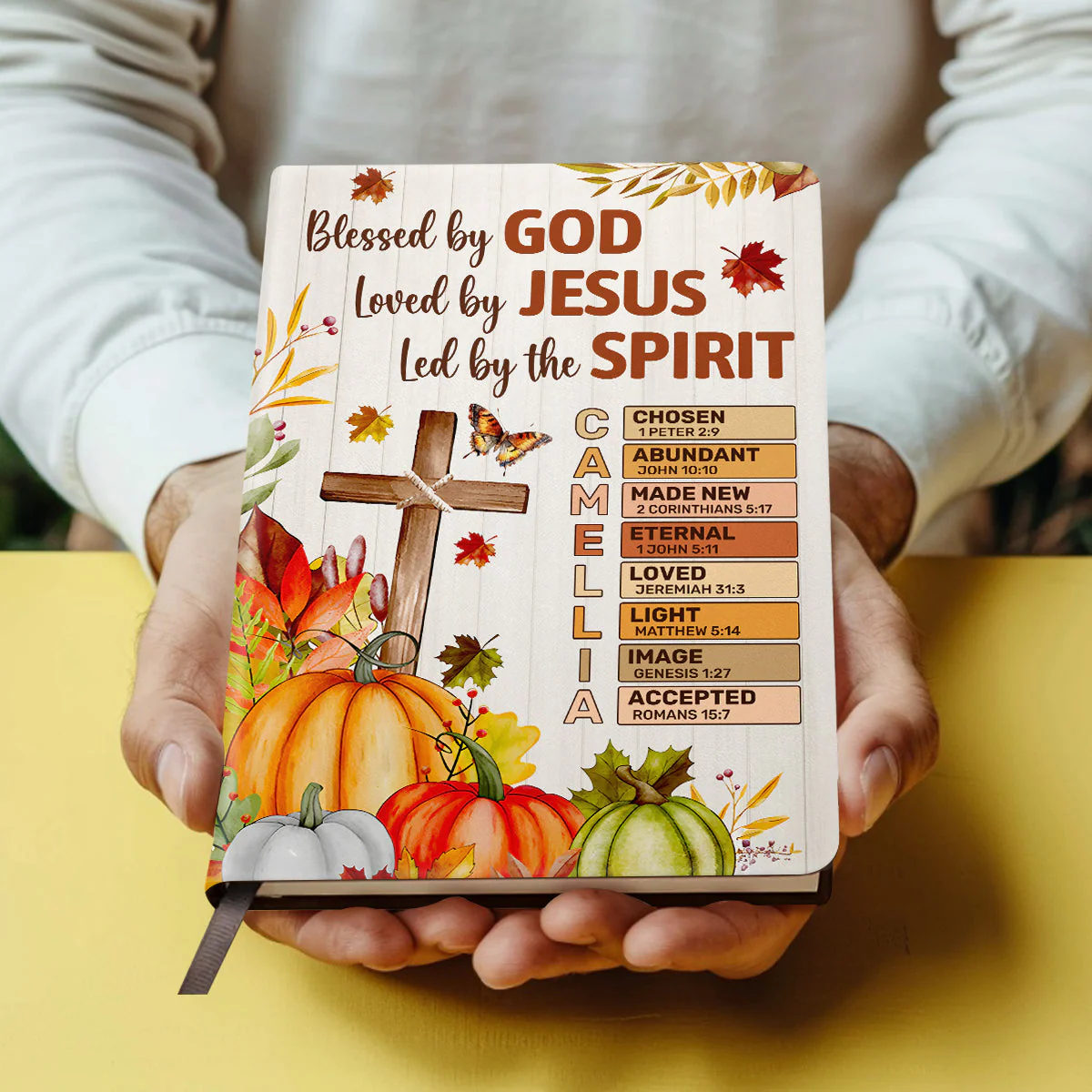 Blessed By God - Personalized Leather Cover Notebook TD118 - Image 4