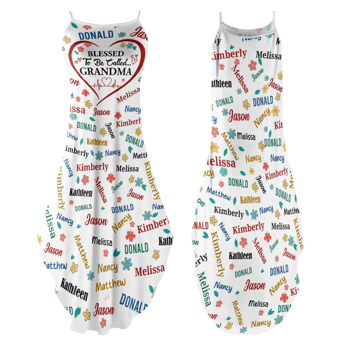 Blessed To Be Called Grandma Colorful - Personalized Maxi Dress - Image 2