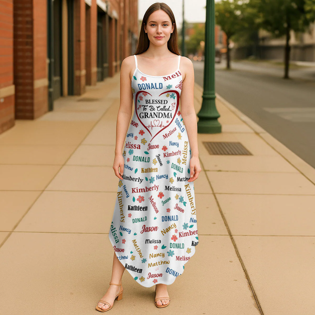 Blessed To Be Called Grandma Colorful - Personalized Maxi Dress - Image 5